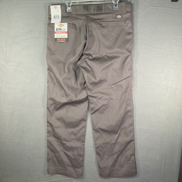 Dickies 874 Work Pants 36x30 Original Fit Flex Gray Men's Trousers NWT - Picture 1 of 6